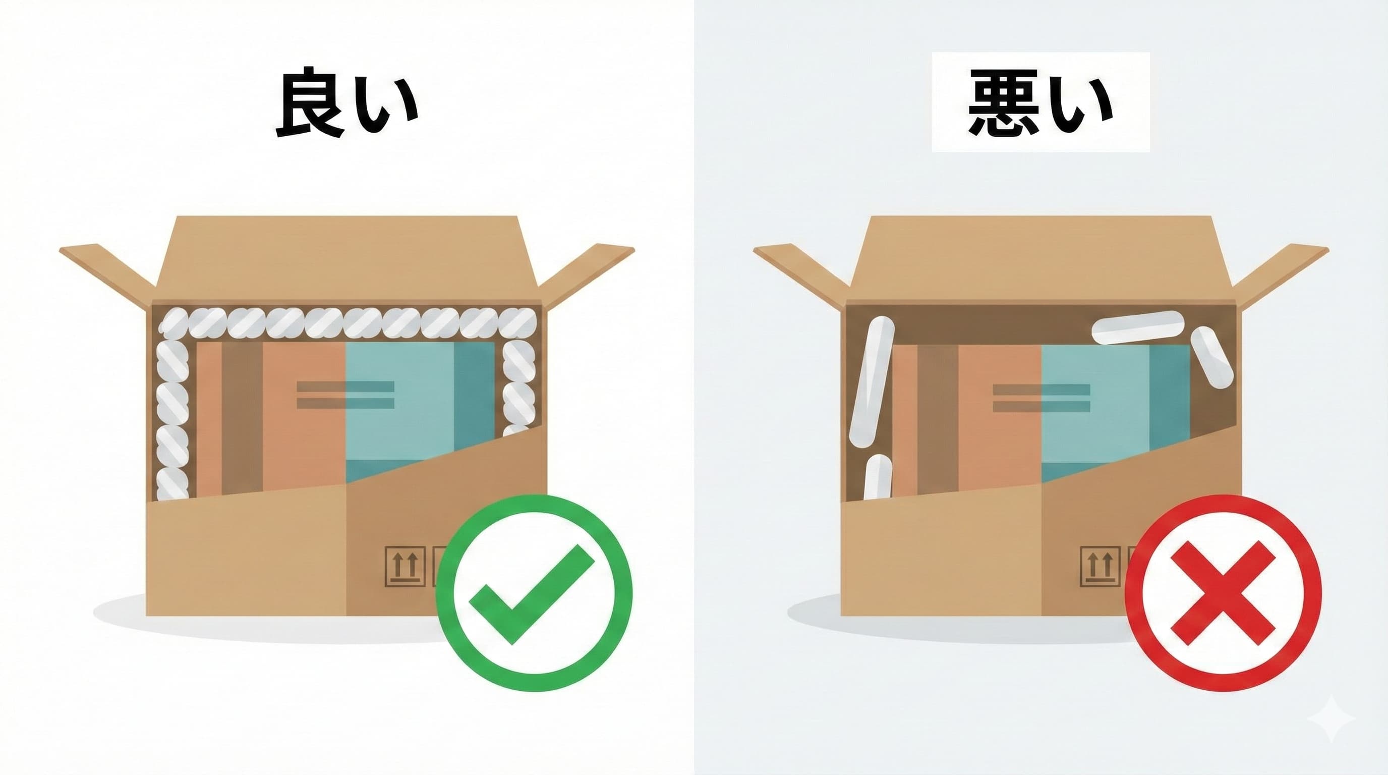梱包の良い例・悪い例